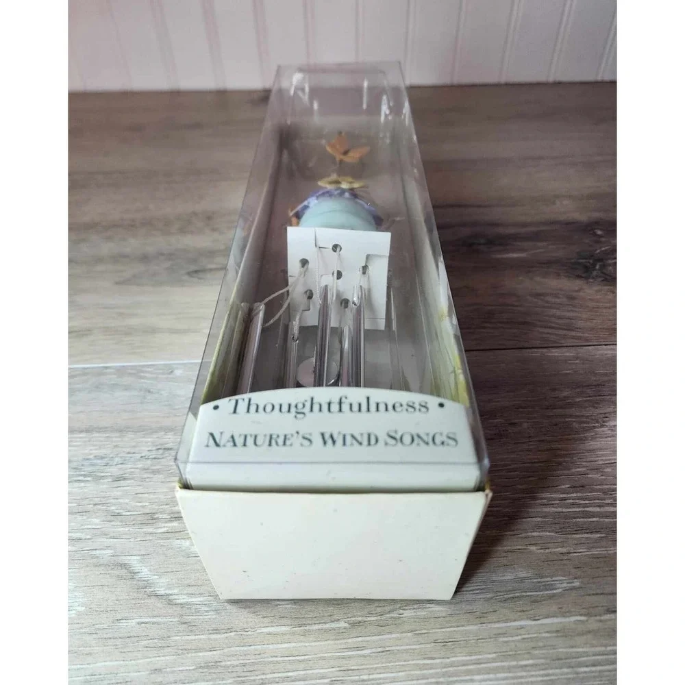 Floral Butterfly Wind Chime Initials‎ MB NIB